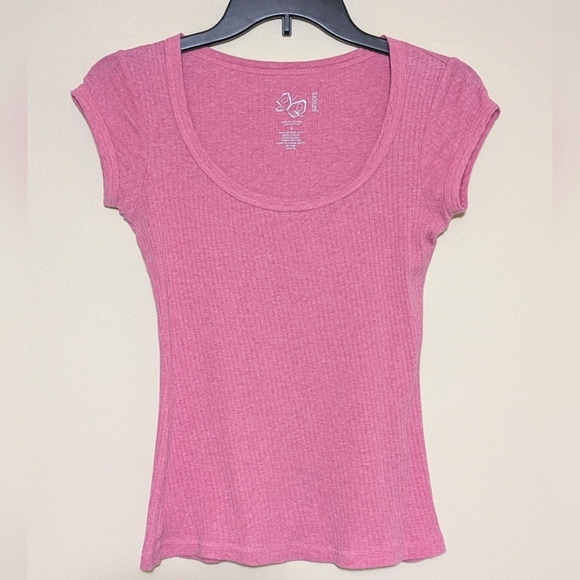 Pink Ribbed Top - Picture 1 of 5